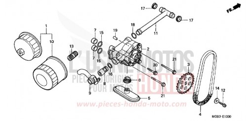 FILTRE A HUILE/POMPE A HUILE XL650V1 de 2001